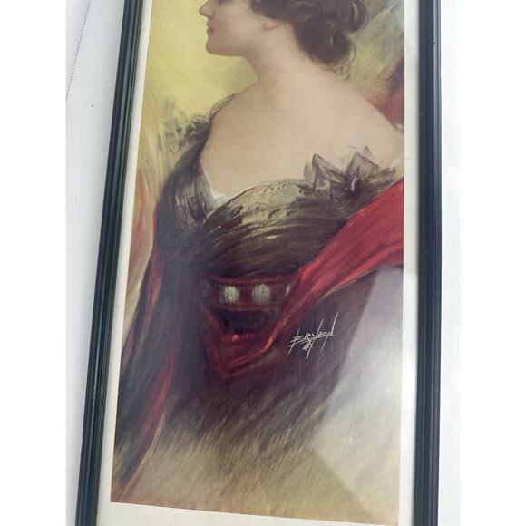 James Ross Bryson- Print Lady Dancer - BEAUTIFUL Lady Framed Art Deco - Picture 3 of 9